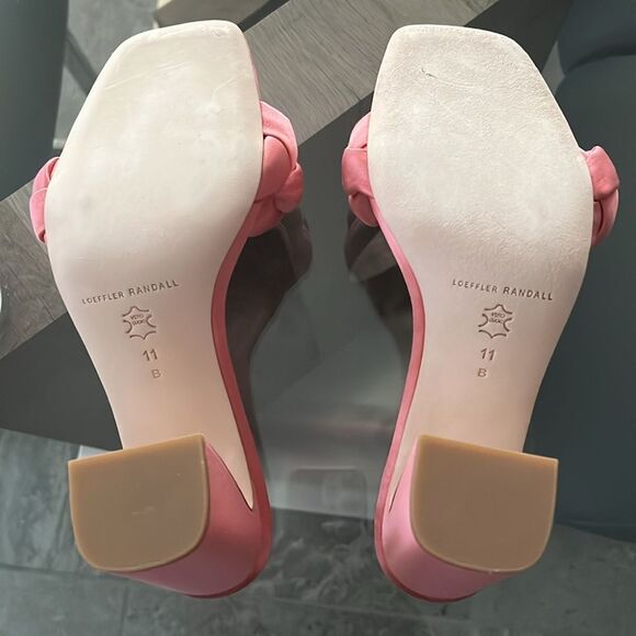 Loeffler Randall Freya Braided Curved Heel Sandals Bubblegum, New, Size 11 - Picture 10 of 14
